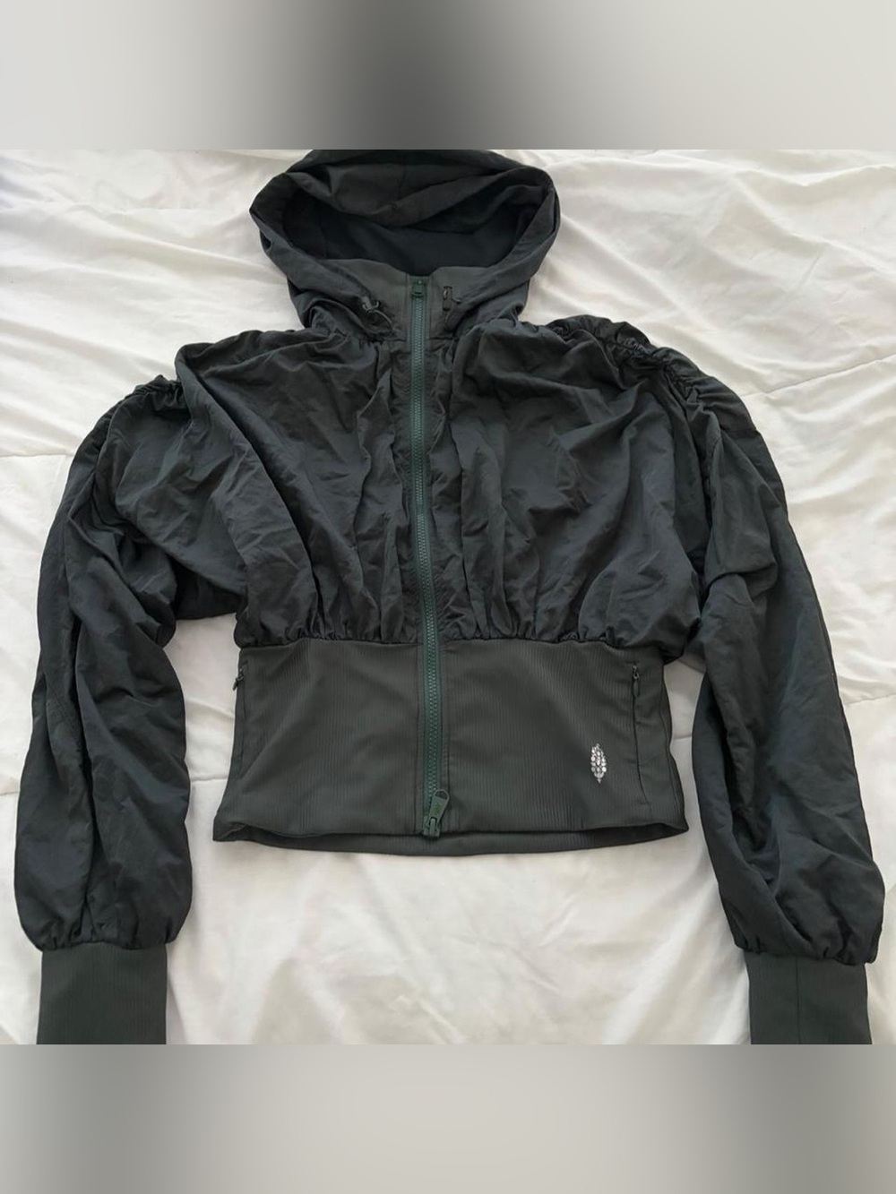 FP Movement Green Cropped Windbreaker